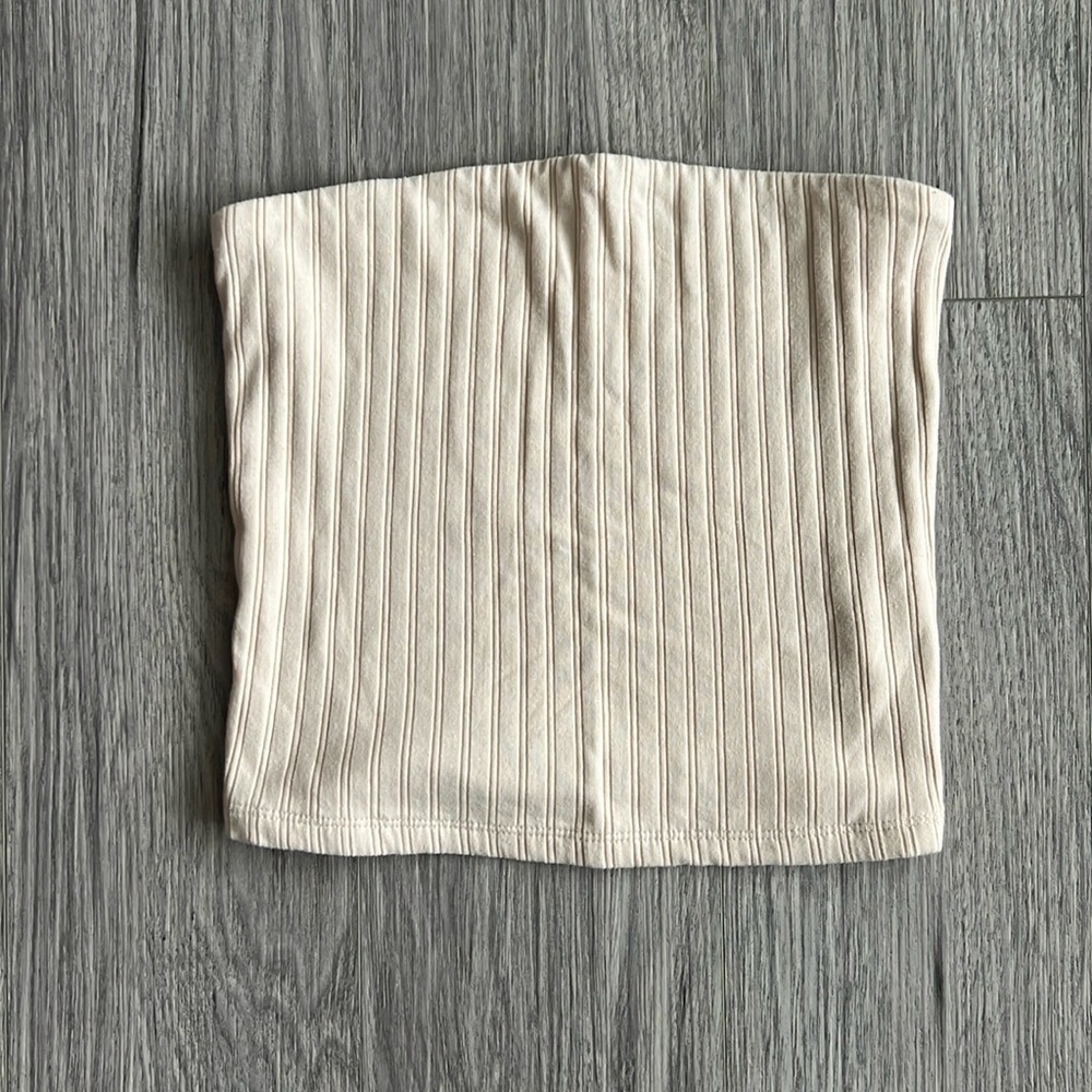 American Eagle Cream Corset Style Tube Top Size S
